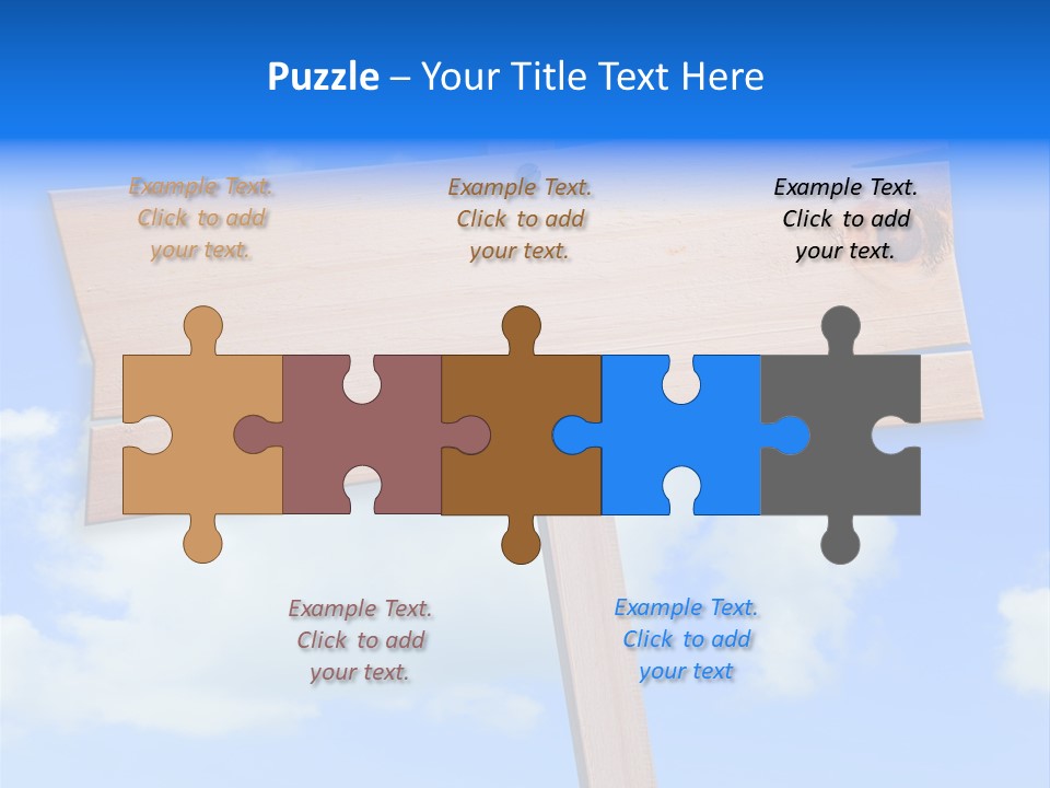 Screw Space Signpost PowerPoint Template
