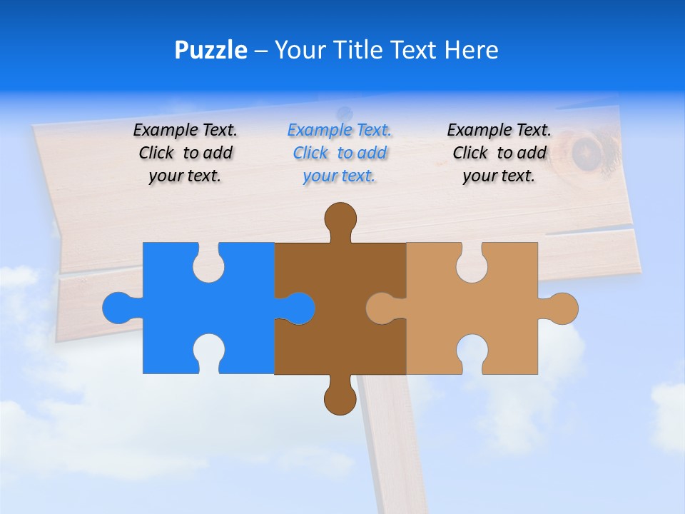 Screw Space Signpost PowerPoint Template
