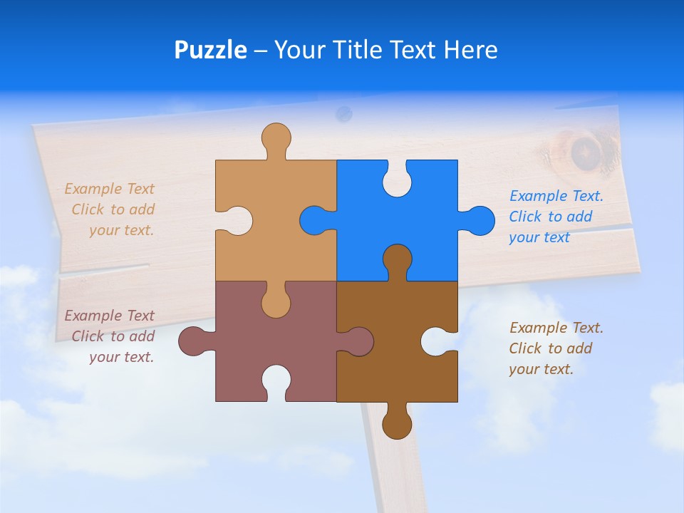 Screw Space Signpost PowerPoint Template