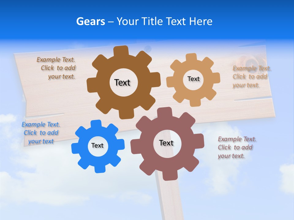 Screw Space Signpost PowerPoint Template