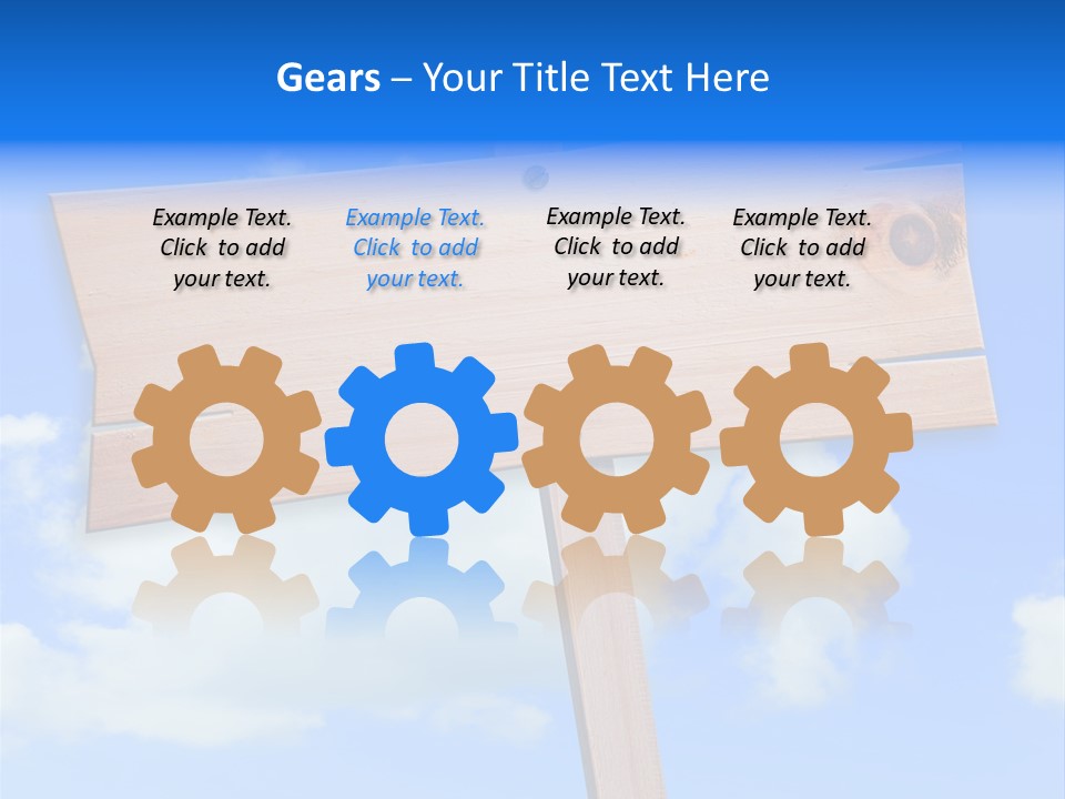 Screw Space Signpost PowerPoint Template
