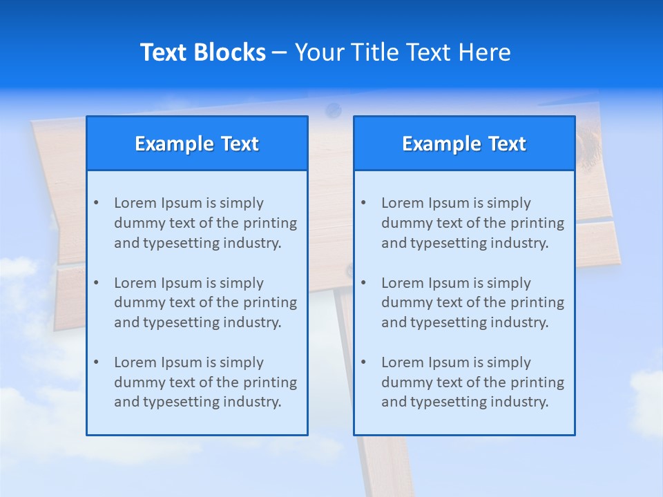 Screw Space Signpost PowerPoint Template