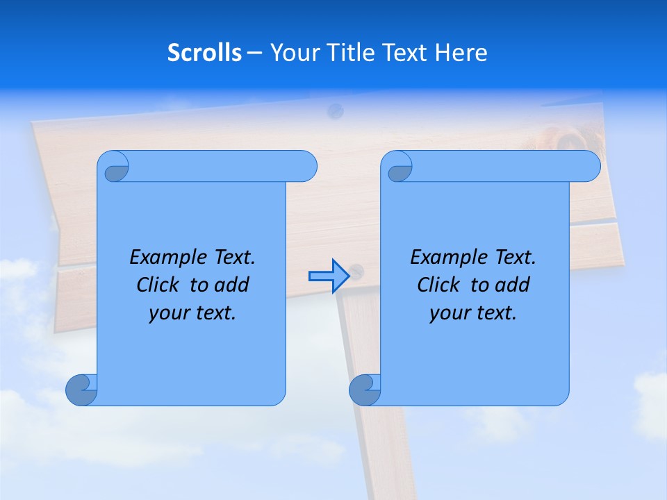 Screw Space Signpost PowerPoint Template