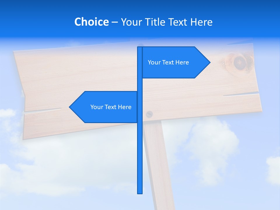 Screw Space Signpost PowerPoint Template