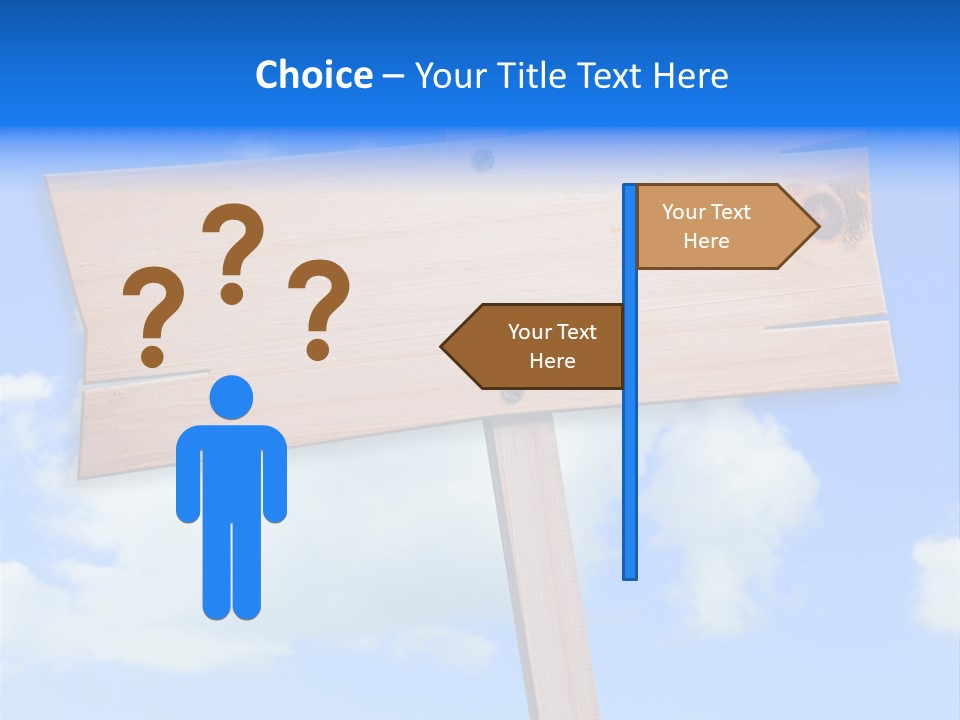 Screw Space Signpost PowerPoint Template