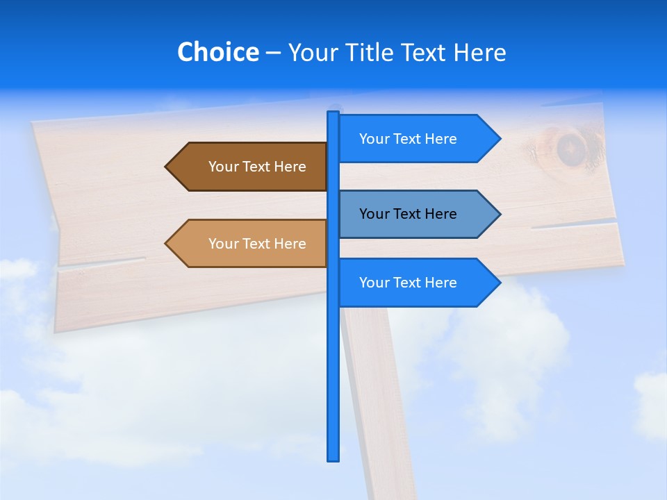 Screw Space Signpost PowerPoint Template