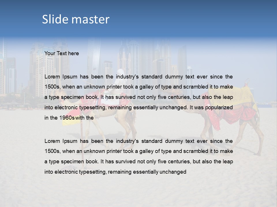 Uae Person Skyscraper PowerPoint Template