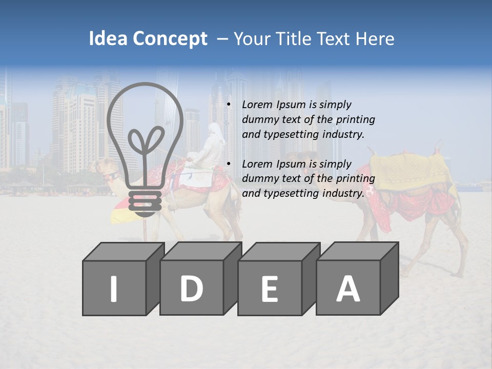 Uae Person Skyscraper PowerPoint Template