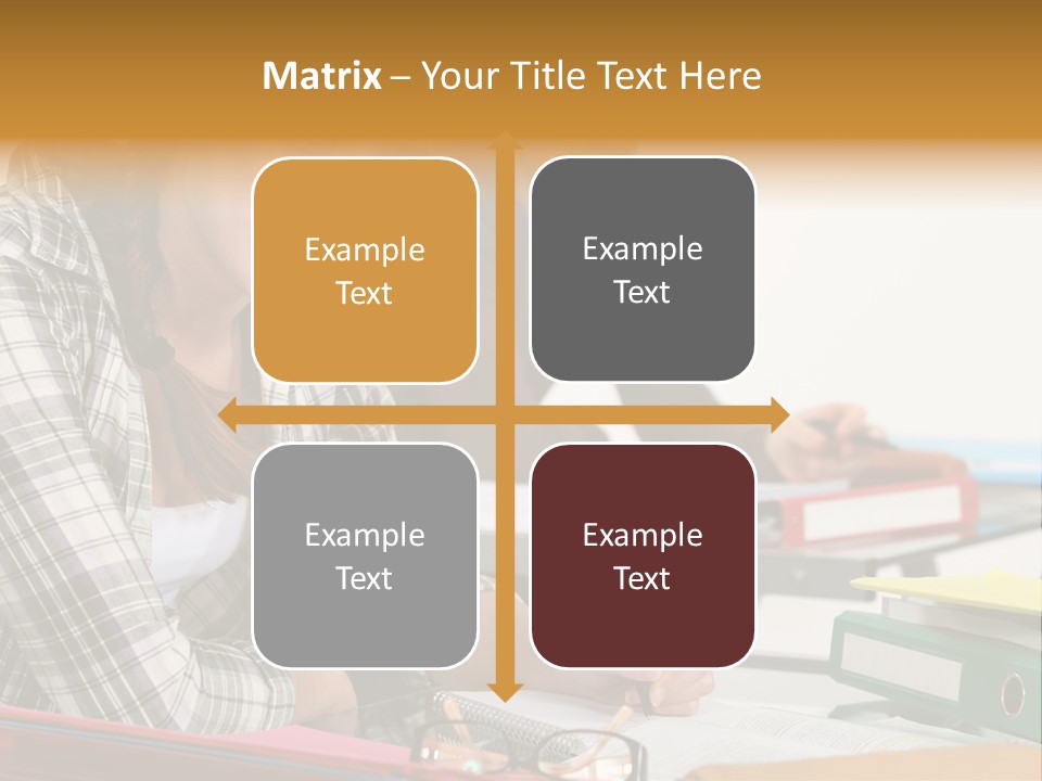 Desk Indoors Assiduous PowerPoint Template