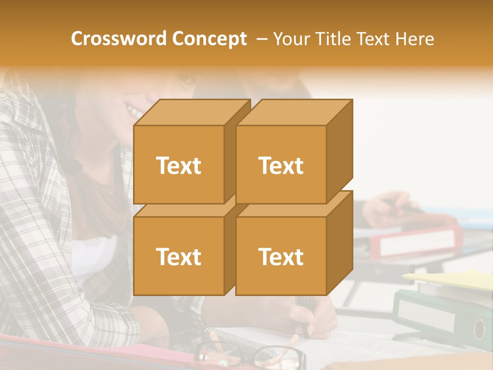 Desk Indoors Assiduous PowerPoint Template