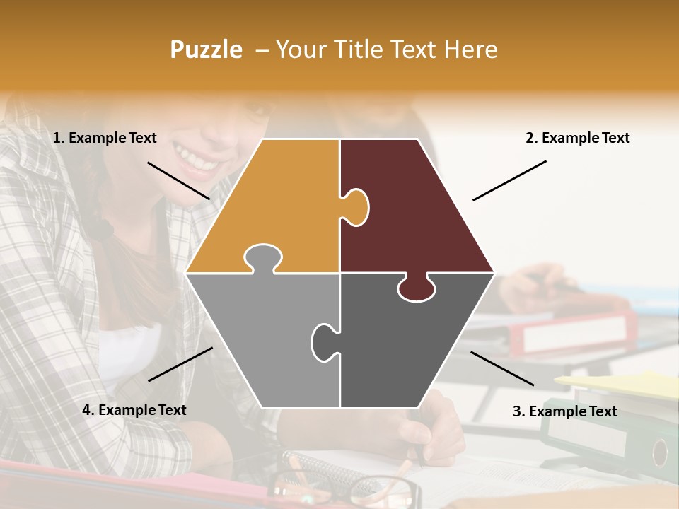 Desk Indoors Assiduous PowerPoint Template