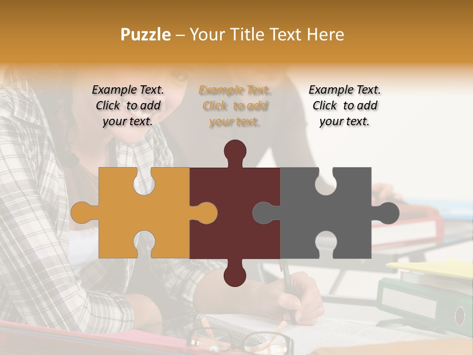 Desk Indoors Assiduous PowerPoint Template