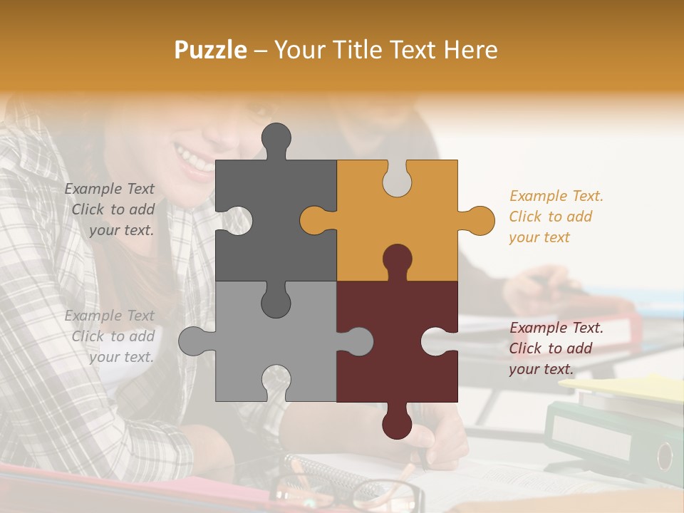 Desk Indoors Assiduous PowerPoint Template