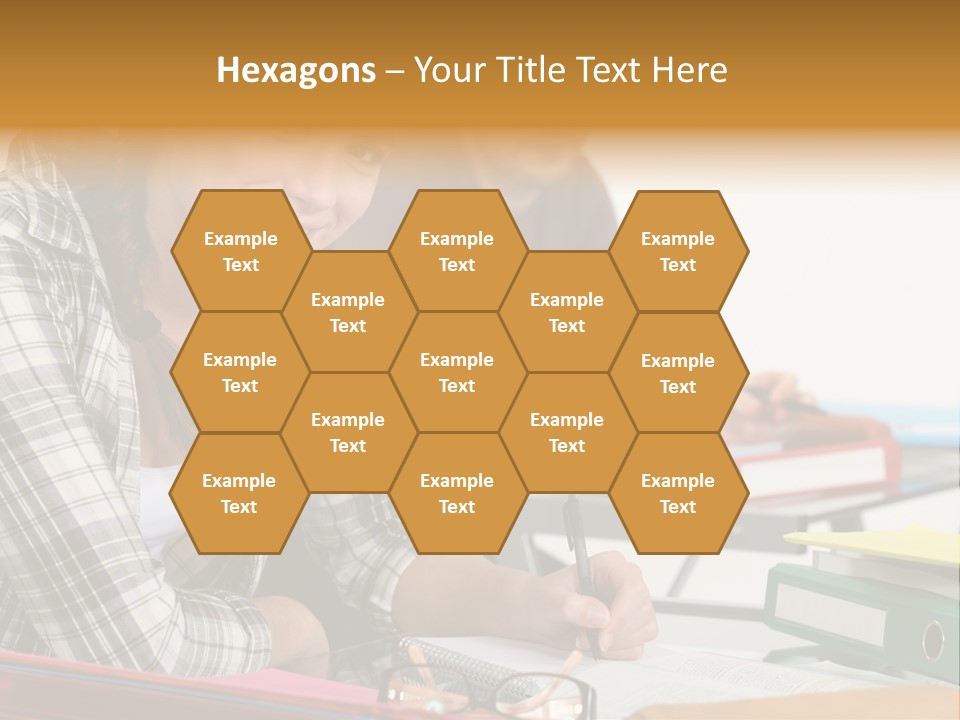 Desk Indoors Assiduous PowerPoint Template