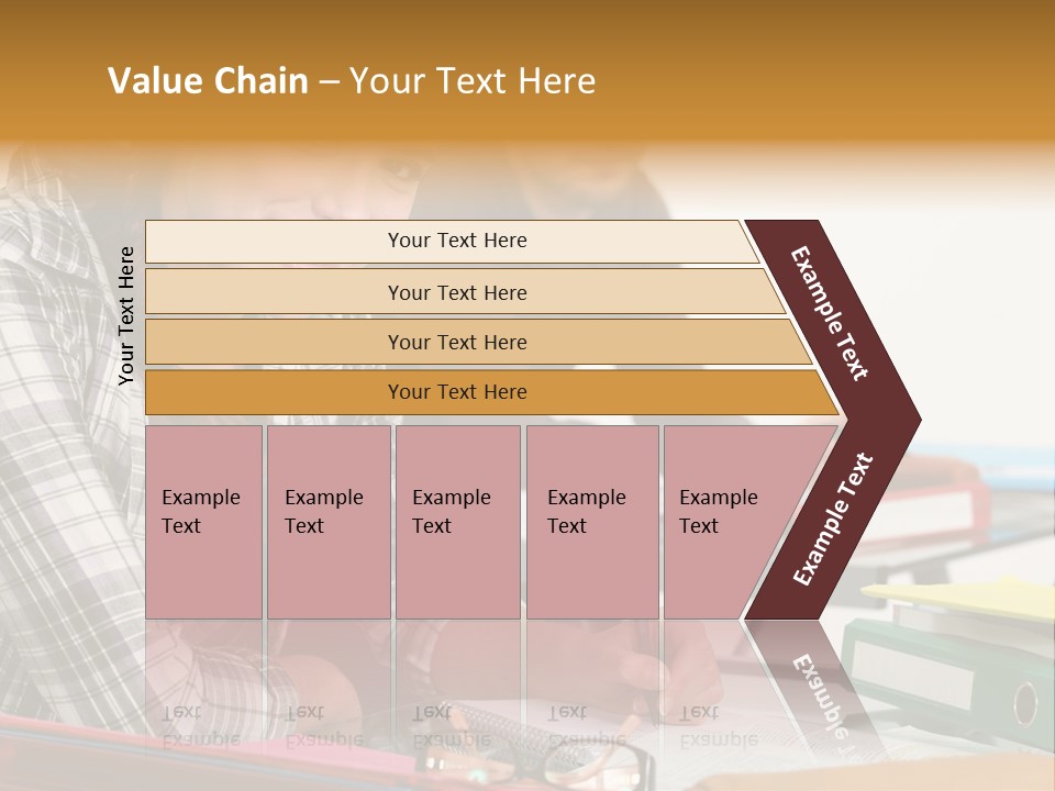 Desk Indoors Assiduous PowerPoint Template