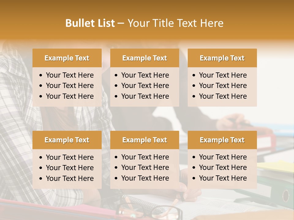 Desk Indoors Assiduous PowerPoint Template