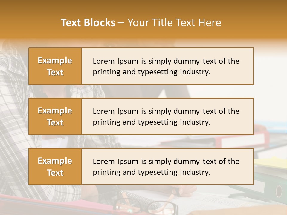 Desk Indoors Assiduous PowerPoint Template