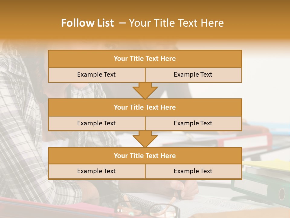 Desk Indoors Assiduous PowerPoint Template