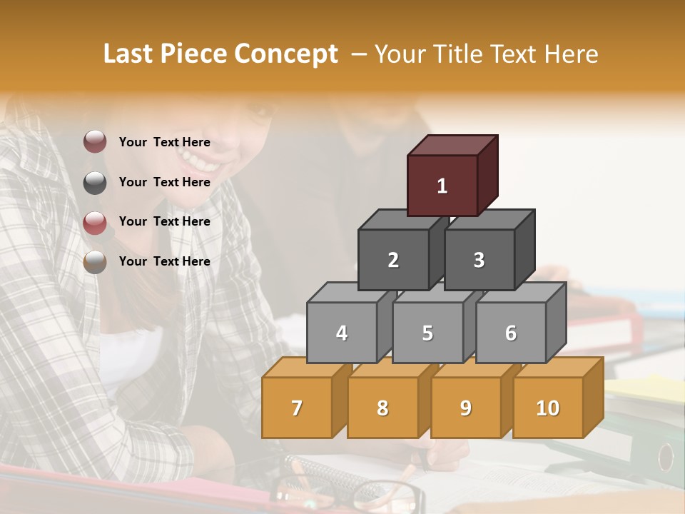 Desk Indoors Assiduous PowerPoint Template