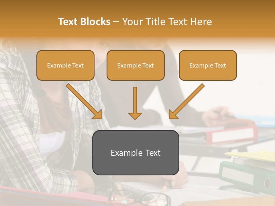 Desk Indoors Assiduous PowerPoint Template