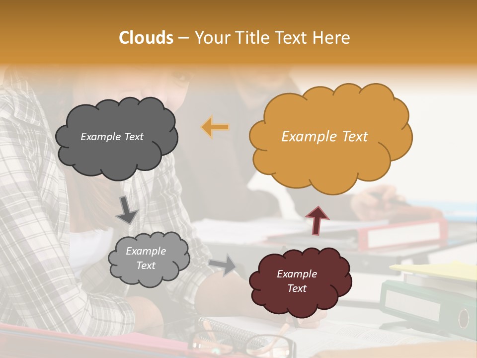 Desk Indoors Assiduous PowerPoint Template