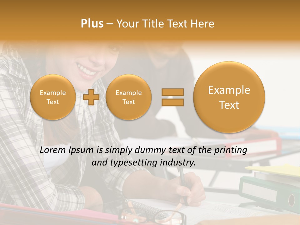 Desk Indoors Assiduous PowerPoint Template