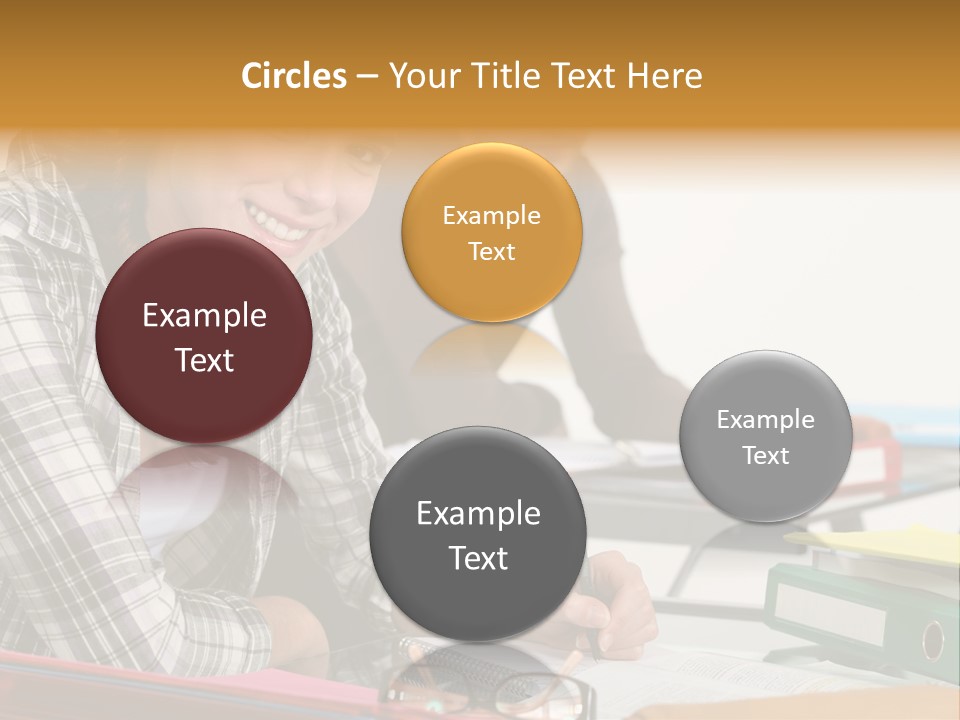 Desk Indoors Assiduous PowerPoint Template