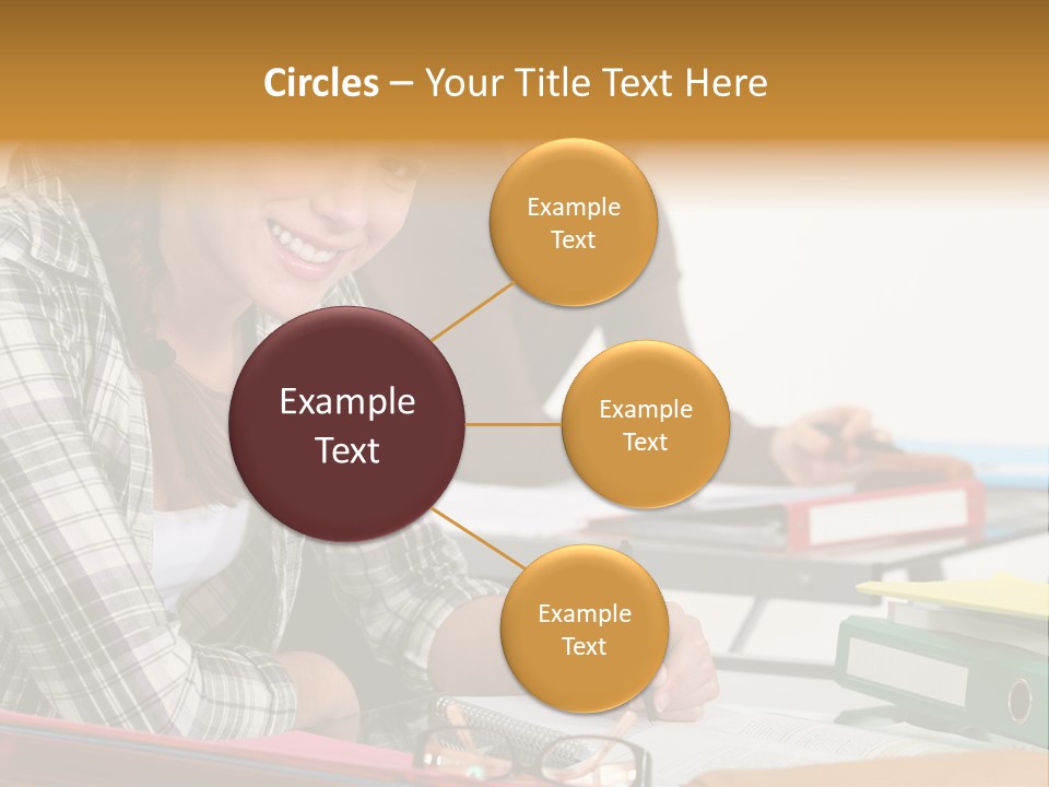 Desk Indoors Assiduous PowerPoint Template