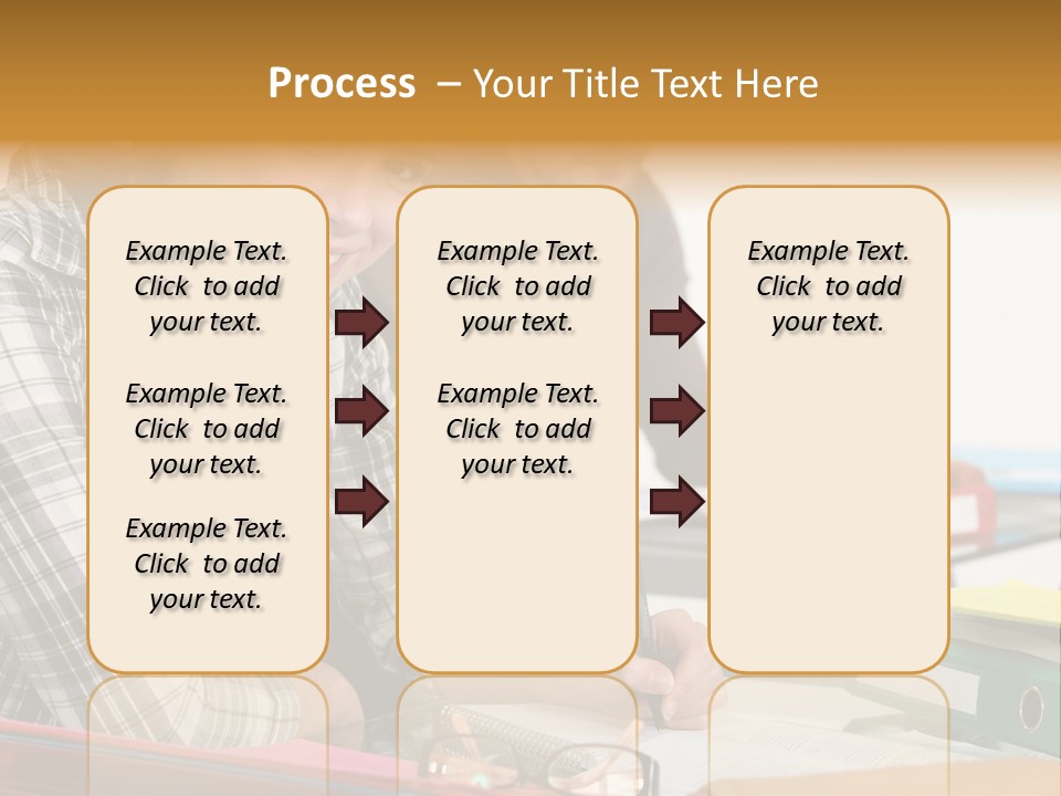 Desk Indoors Assiduous PowerPoint Template
