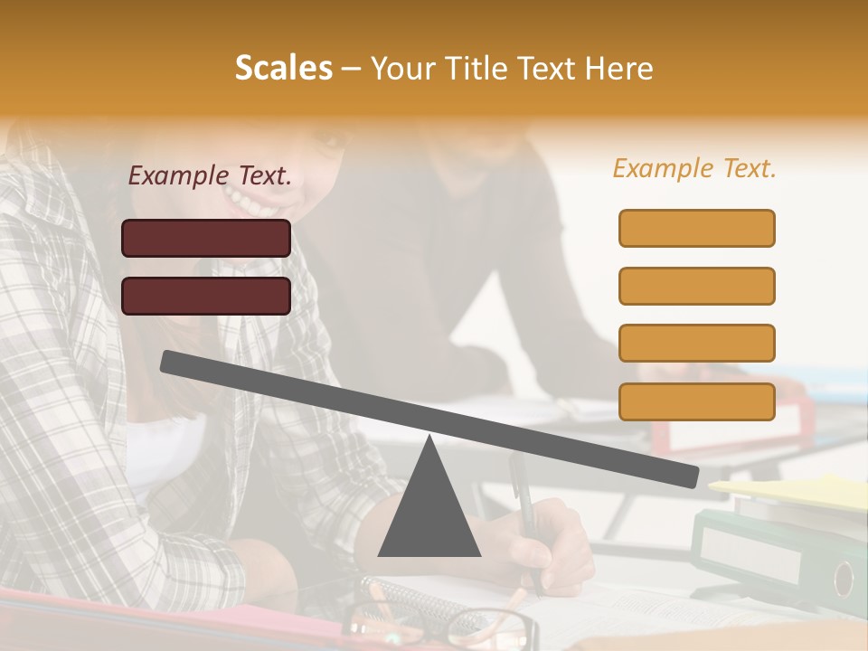 Desk Indoors Assiduous PowerPoint Template