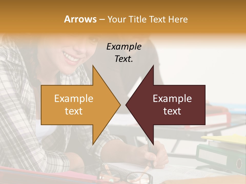 Desk Indoors Assiduous PowerPoint Template