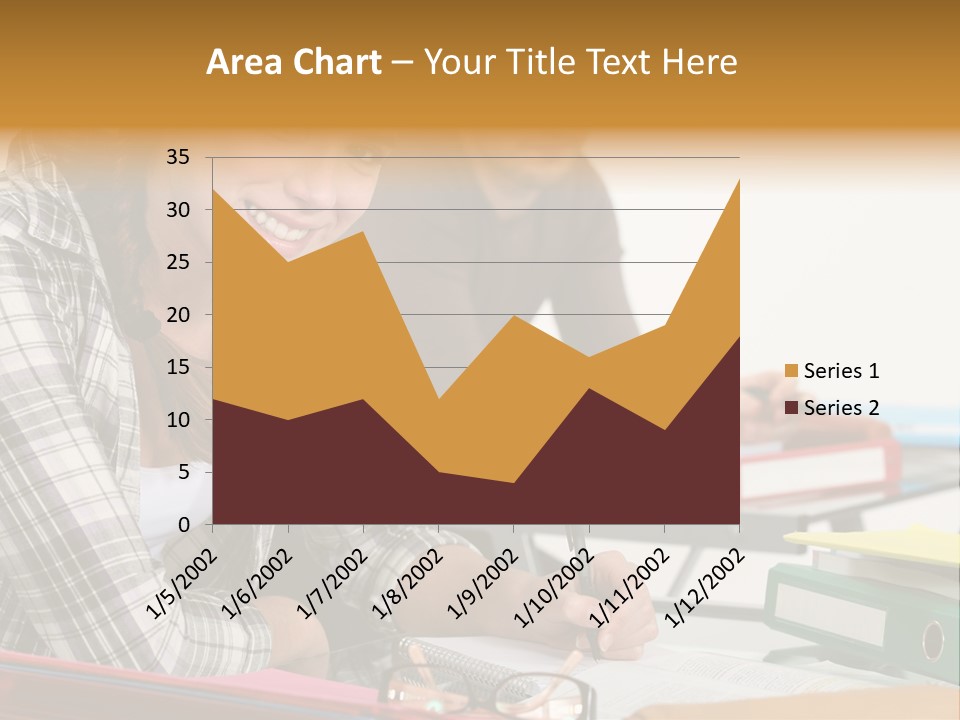 Desk Indoors Assiduous PowerPoint Template
