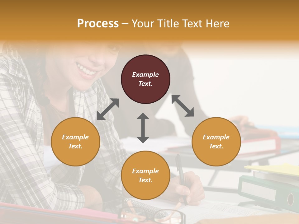 Desk Indoors Assiduous PowerPoint Template