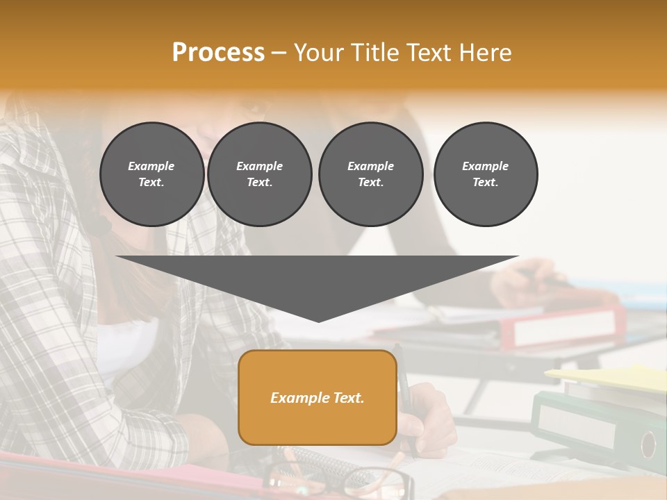 Desk Indoors Assiduous PowerPoint Template