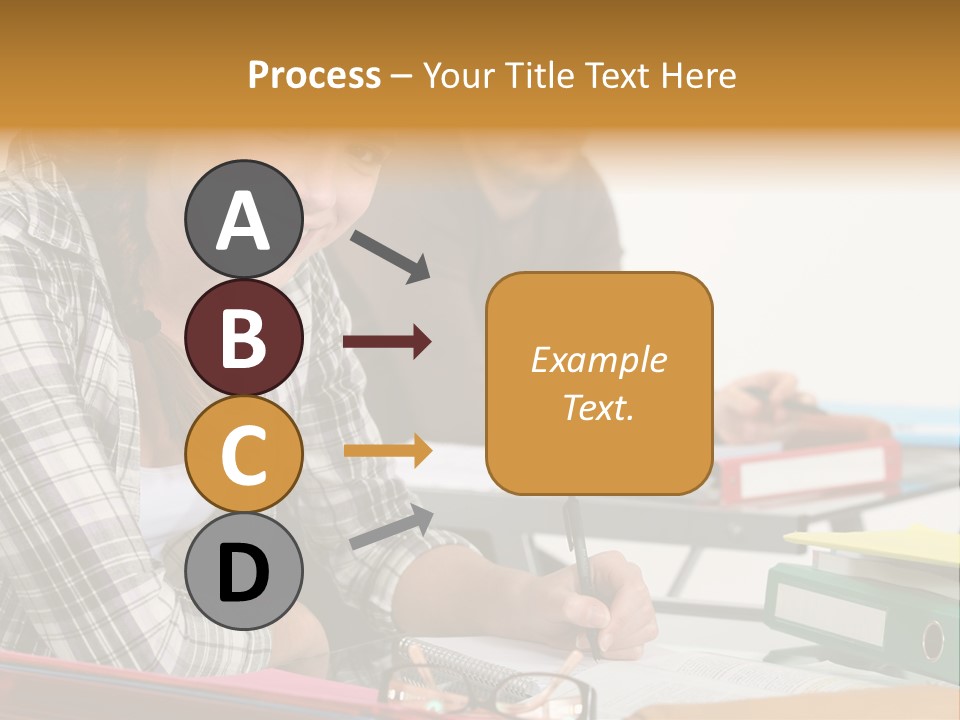 Desk Indoors Assiduous PowerPoint Template