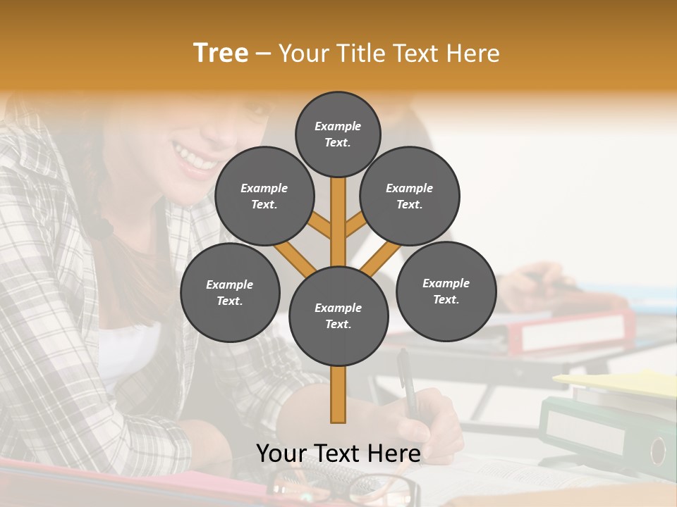 Desk Indoors Assiduous PowerPoint Template