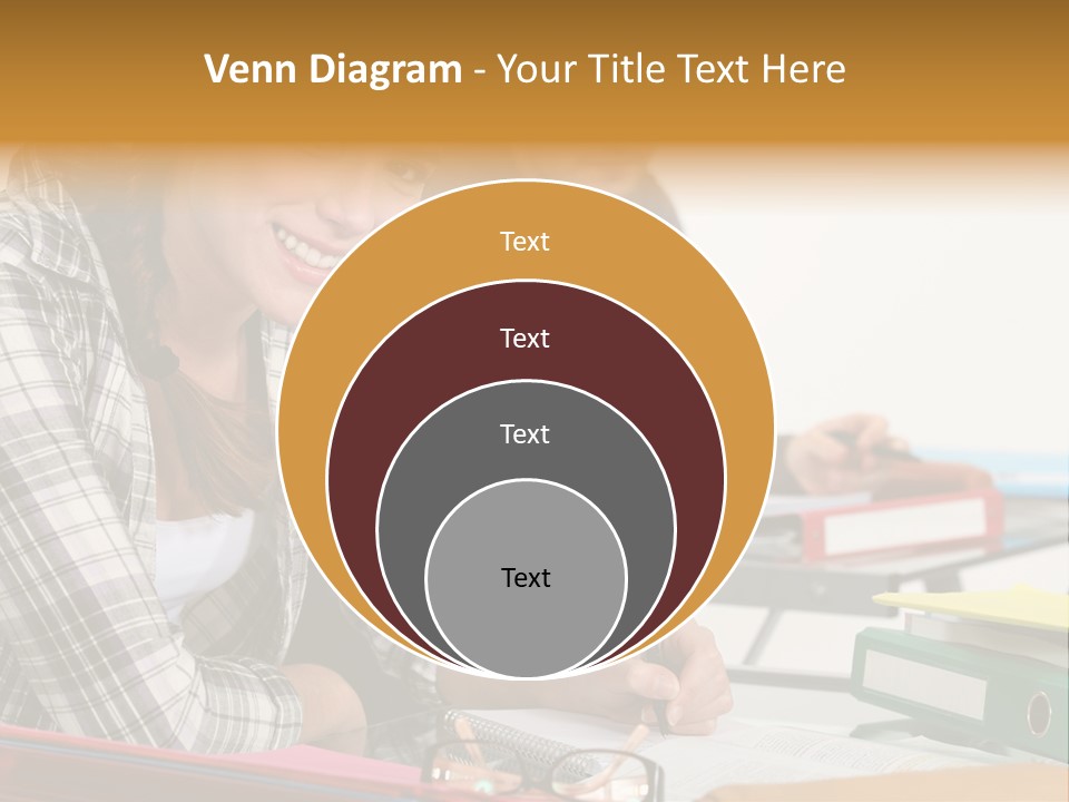 Desk Indoors Assiduous PowerPoint Template