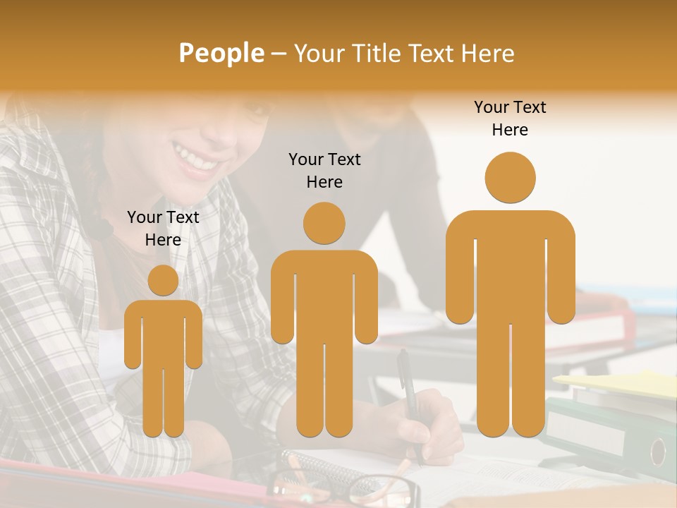 Desk Indoors Assiduous PowerPoint Template