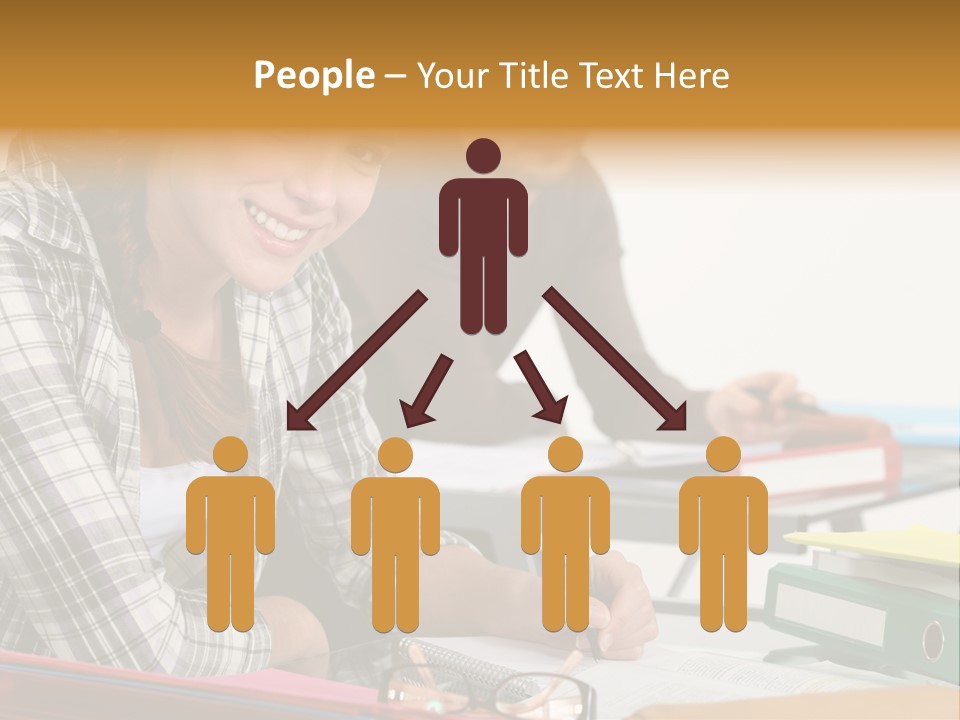 Desk Indoors Assiduous PowerPoint Template