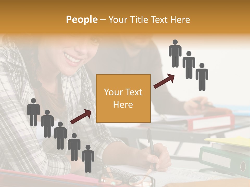 Desk Indoors Assiduous PowerPoint Template