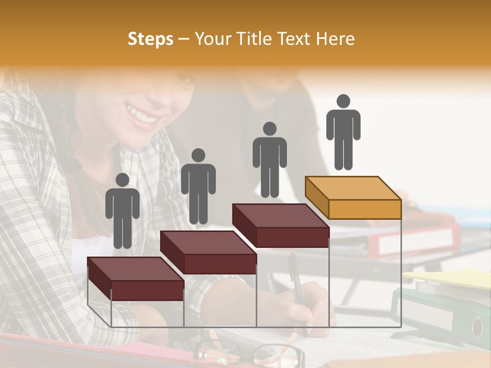 Desk Indoors Assiduous PowerPoint Template