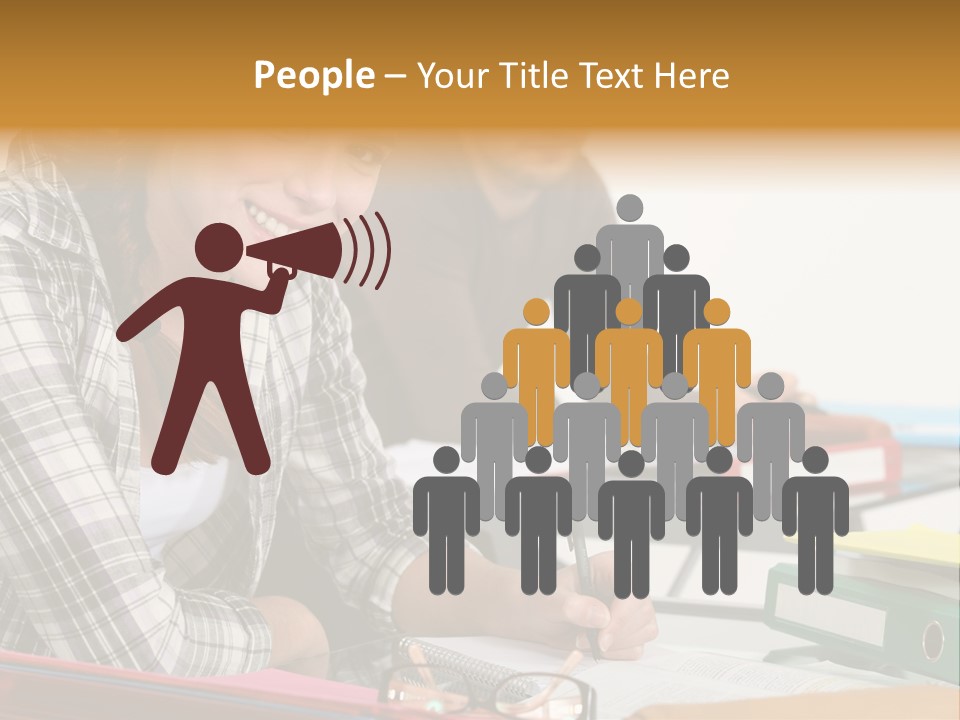 Desk Indoors Assiduous PowerPoint Template