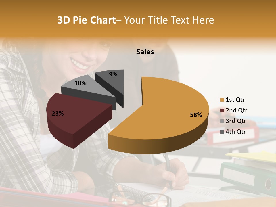 Desk Indoors Assiduous PowerPoint Template
