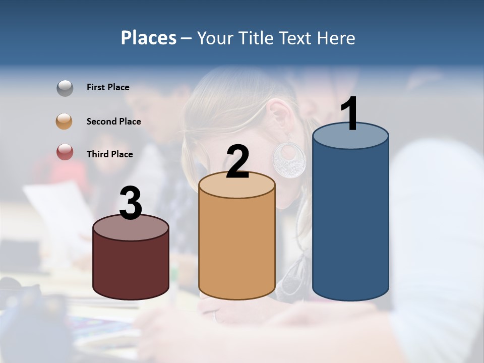 University Portrait Teen PowerPoint Template