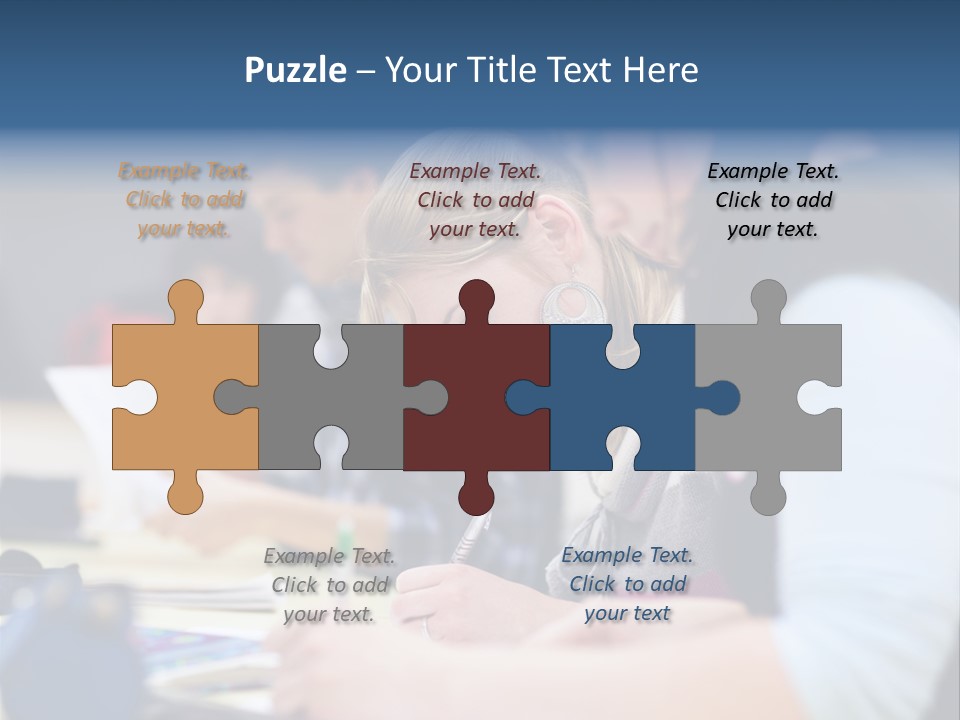 University Portrait Teen PowerPoint Template