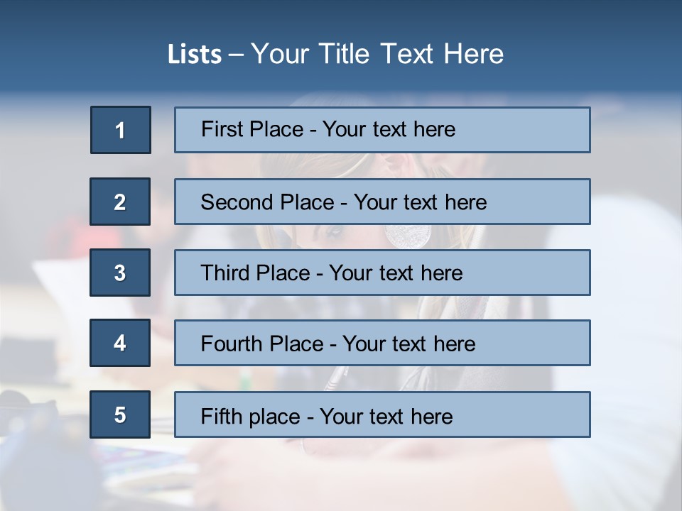 University Portrait Teen PowerPoint Template