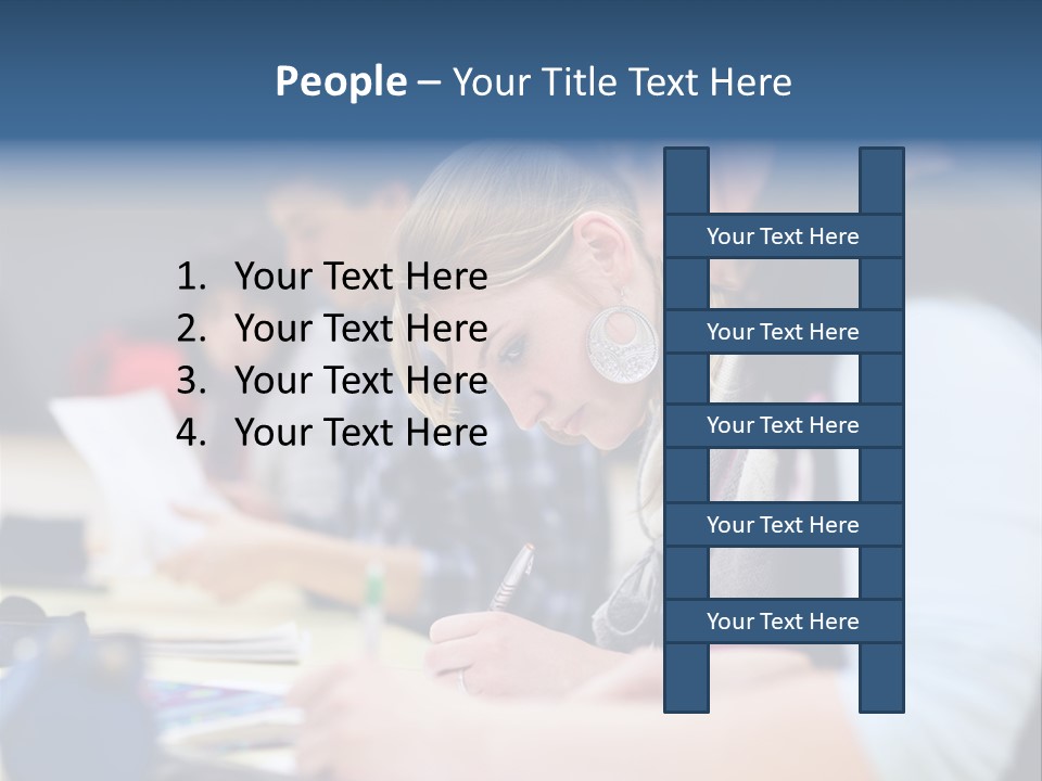 University Portrait Teen PowerPoint Template