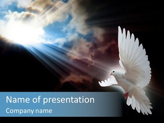 Cloudy Love Flight PowerPoint Template