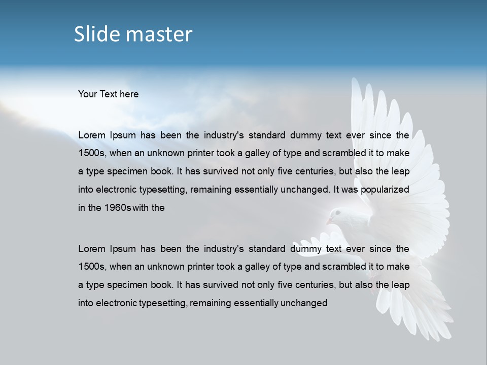 Cloudy Love Flight PowerPoint Template