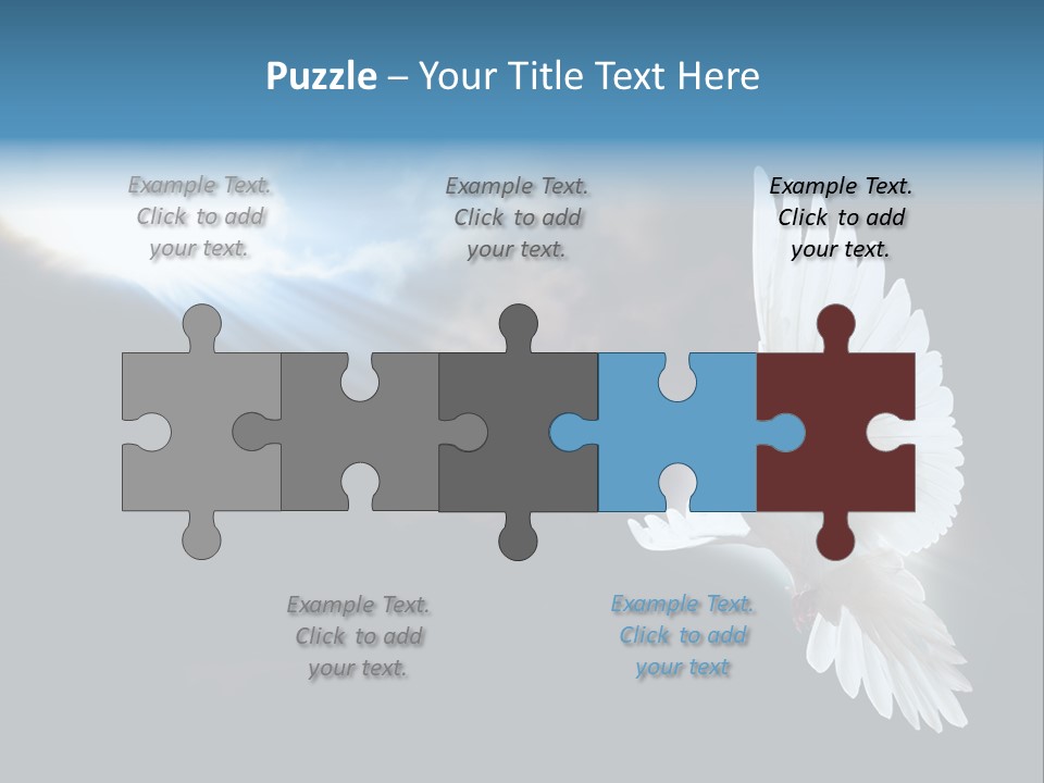 Cloudy Love Flight PowerPoint Template